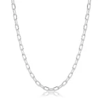 corrente masculina prata 925 modelo cadeado cartier 5mm acabamento brilhante