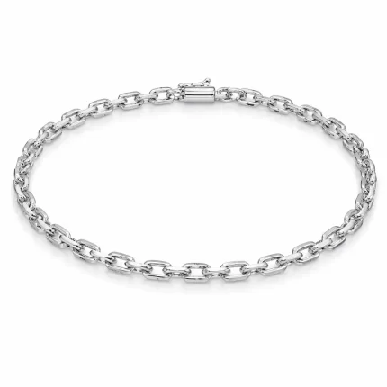 Pulseira Cartier cadeado masculino prata 925 5mm elos alongados, corrente robusta com fecho seguro, design elegante hipoalergênico para homens modernos, brilho duradouro e alta durabilidade.