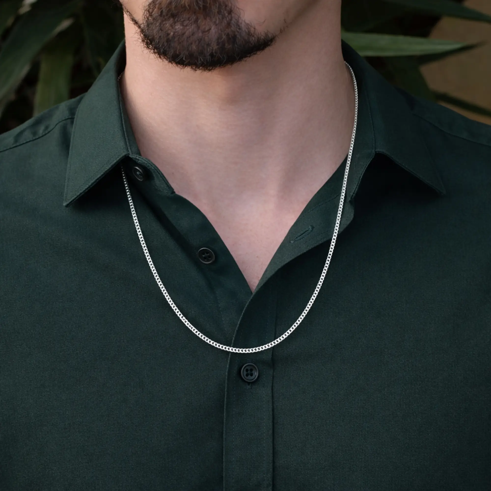 colar masculino prata 925 fino estilo luxo no pescoço